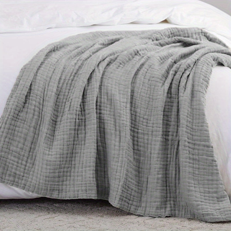 LOOXII 6-Layer Cotton Muslin Blanket All-Season Breathable Comfort