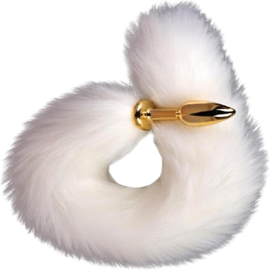 Faux Fur Tail Butt Plug With Stainless Steel Tip