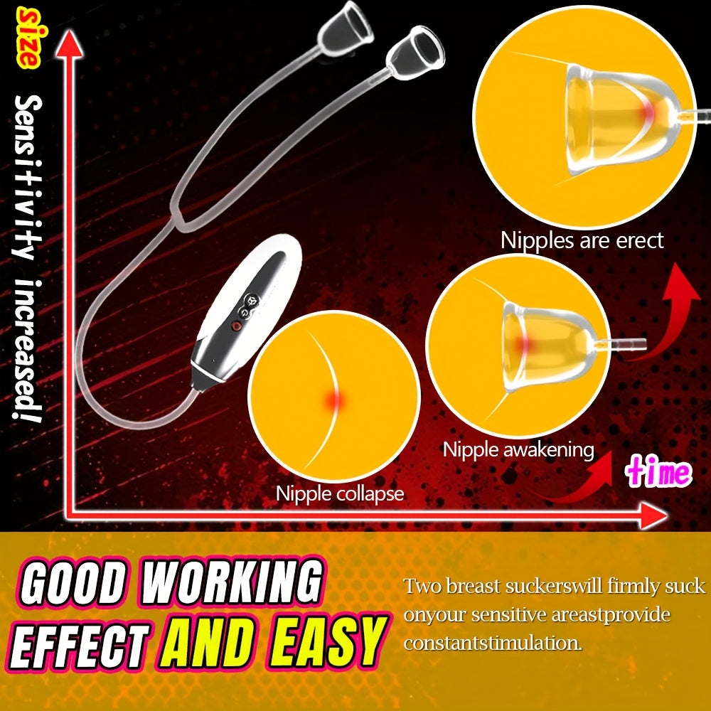 GOYHA Nipple Sucker Set With 7 Sucking Modes USB Rechargeable Silicone Sex Toy