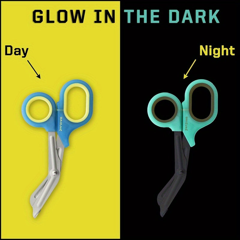Glow-In-The-Dark Medical Shears Trauma Scissors With Rubberized Handle