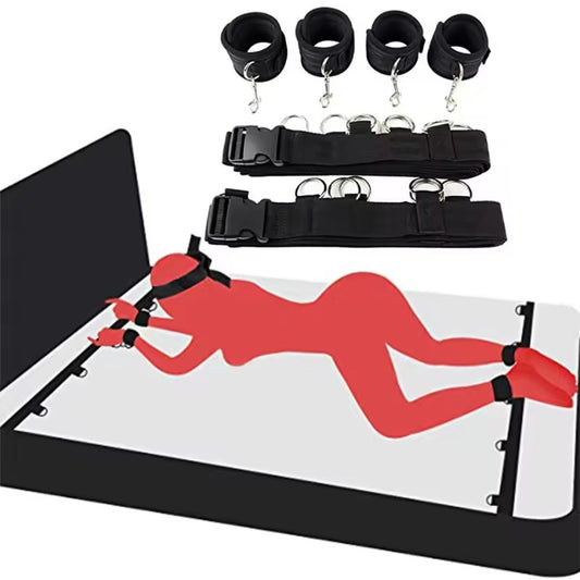 Bed Bondage Straps And Ropes Set For Couples Sensory Pleasure