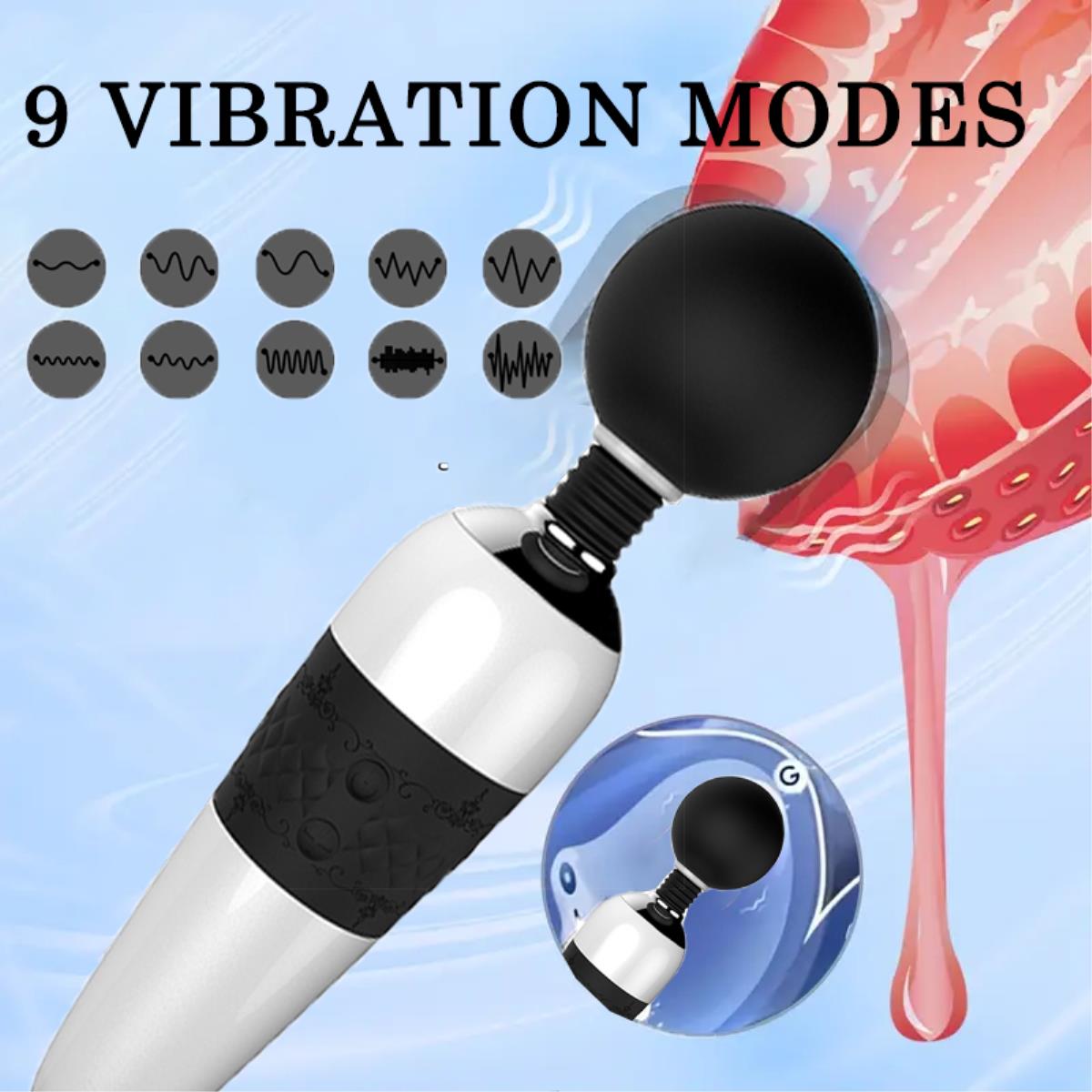 Medical Silicone Personal Massager 7 Function Vibrator For Body Relaxation