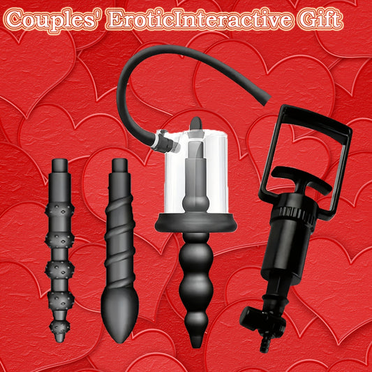 Inflatable Anal Plug Vacuum Pump Prostate Massager Kit