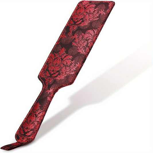 Faux Leather Jacquard Bondage Paddle for Beginner Spanking
