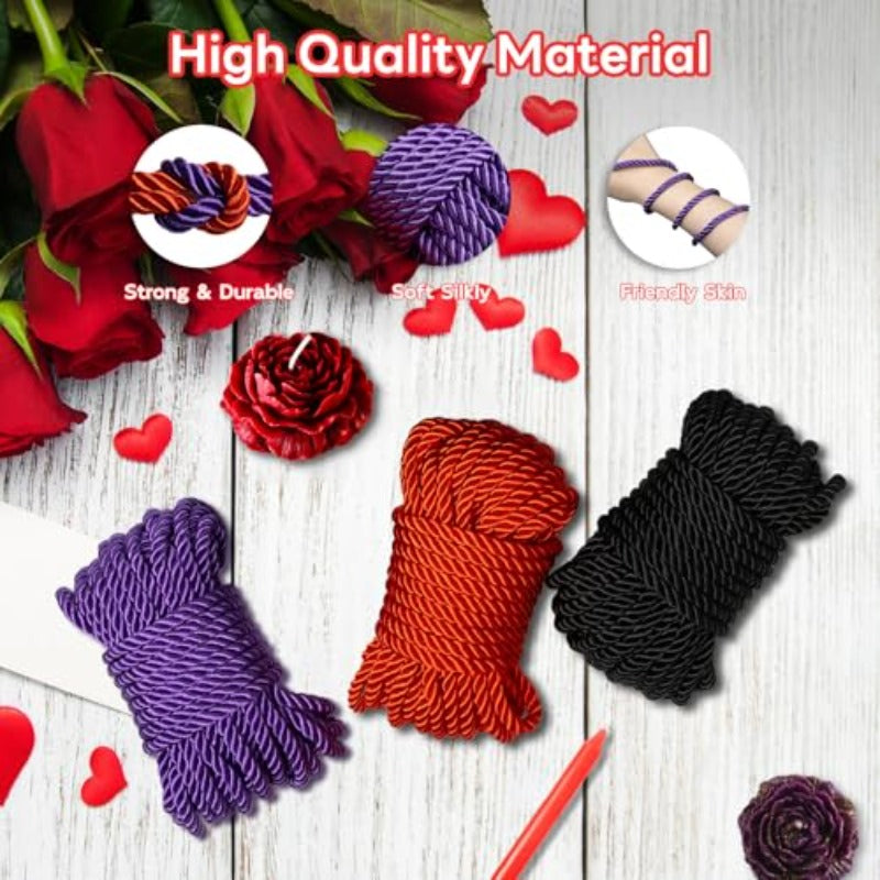 Japanese Shibari Rope Kit Silky Soft Polyester Ropes For Beginners