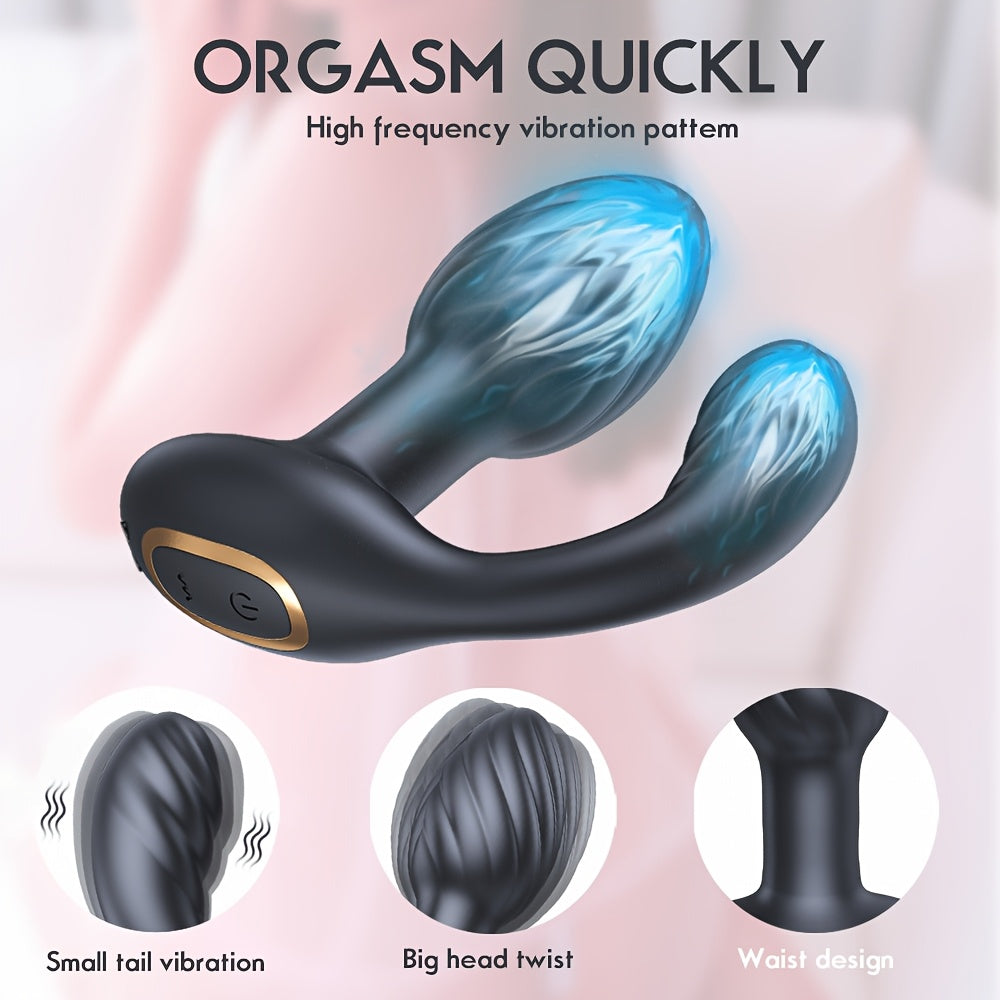 JOINJJTOY Universal Anal Plug Spiral Pattern Prostate Massager Wireless Remote