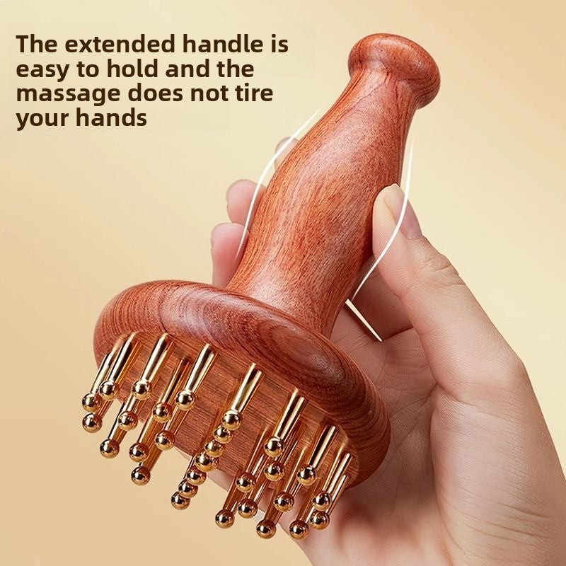 Meridian Brass Massage Brush For Back And Body Personal Care