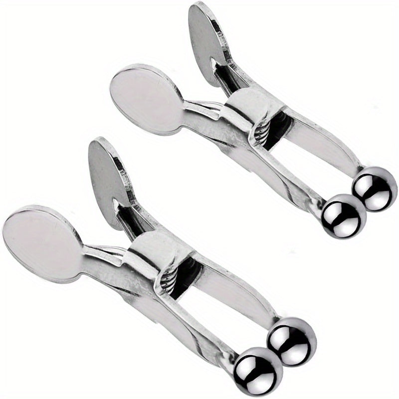 Adjustable Stainless Steel Nipple Clamps With Spring Clip Non Piercing