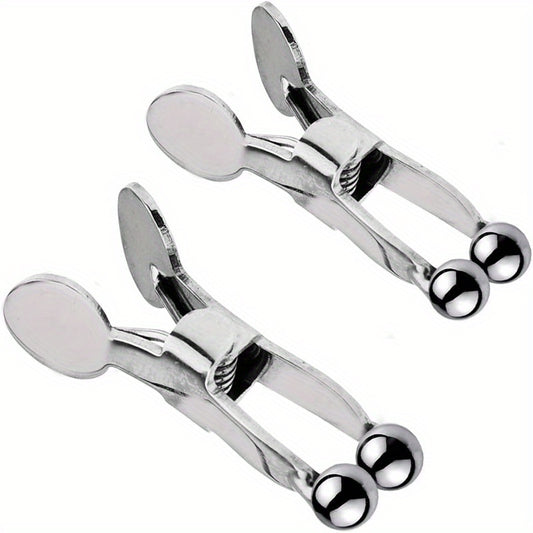Adjustable Stainless Steel Nipple Clamps With Spring Clip Non Piercing