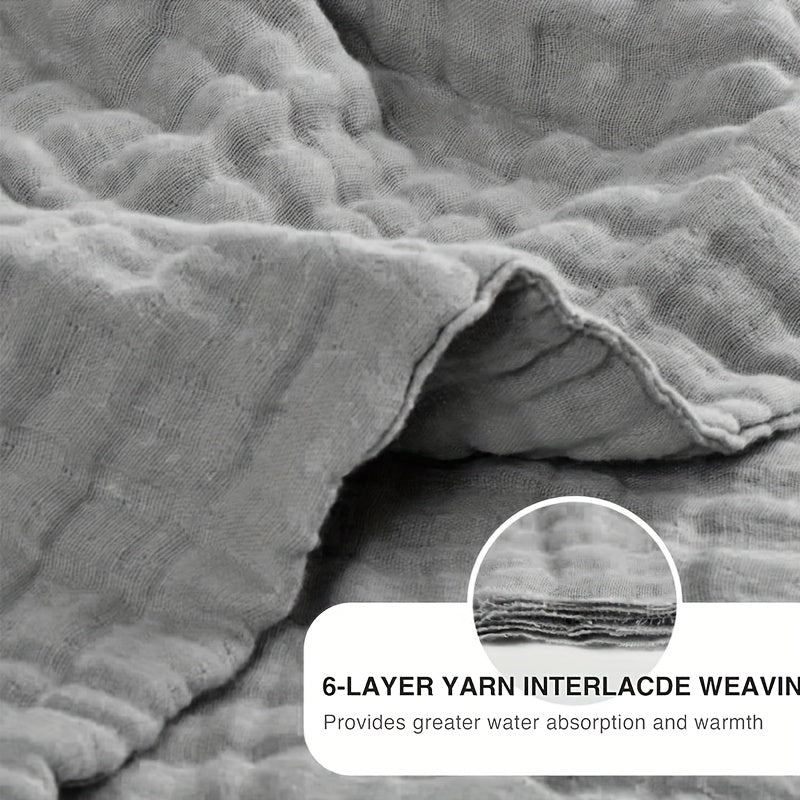 LOOXII 6-Layer Cotton Muslin Blanket All-Season Breathable Comfort