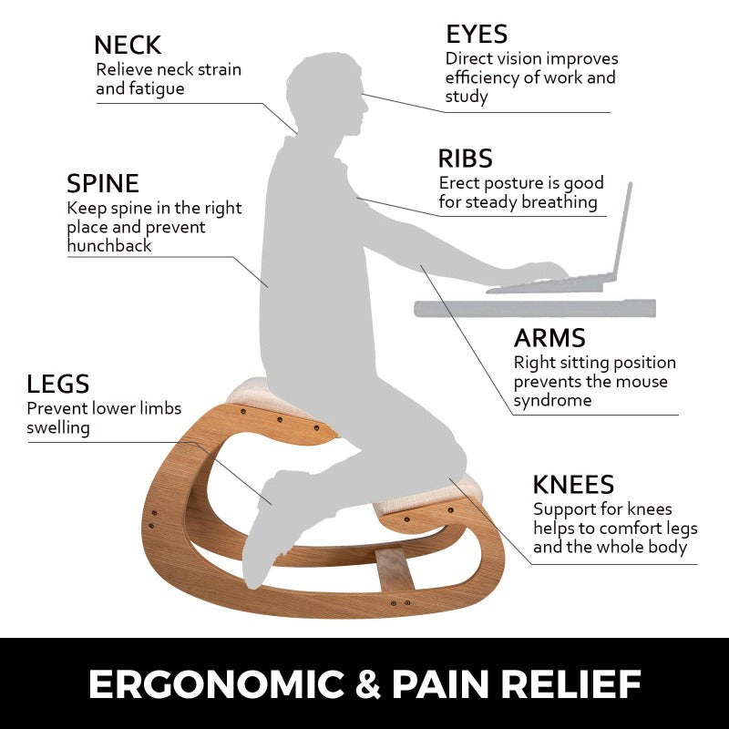 VEVOR Ergonomic Kneeling Chair for Posture and Stress Relief