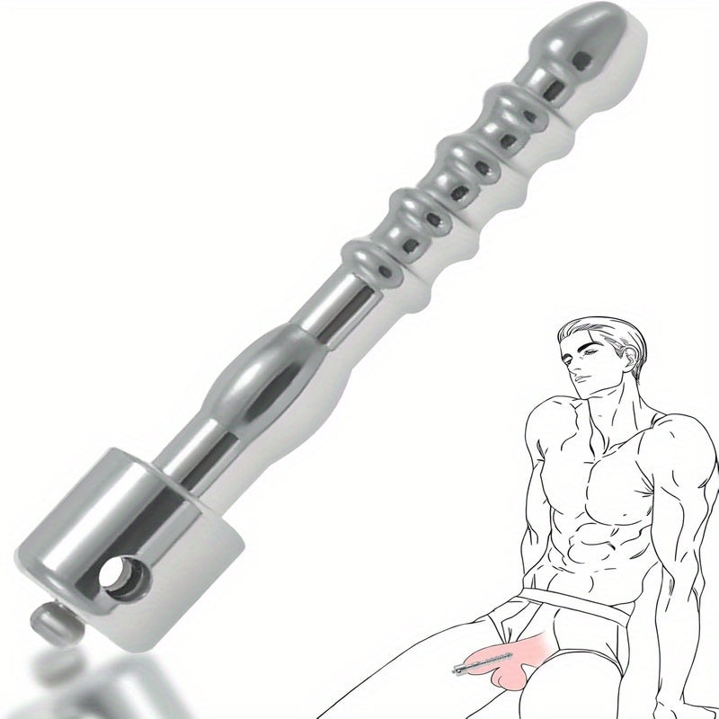 Highquali Stainless Steel Chastity Cage With Electroshock Urethral Plug