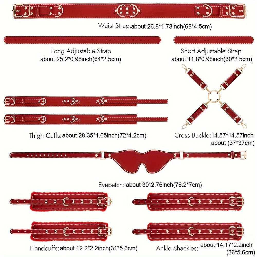 6 Piece Bondage Kit Restraints With Handcuffs and Blindfold