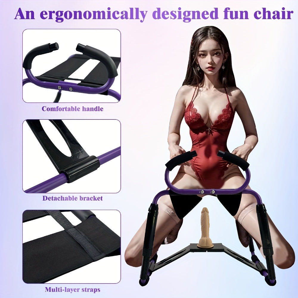Adjustable Height Multi Functional Sex Chair With Dildo Set