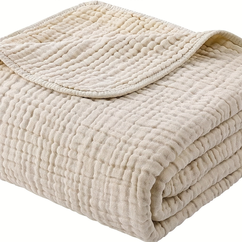 LOOXII 6-Layer Cotton Muslin Blanket All-Season Breathable Comfort
