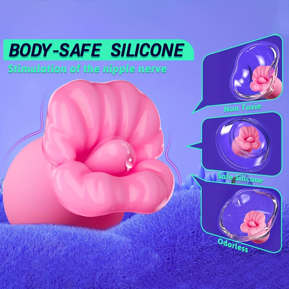Silicone Nipple Vibrator With 12 Modes Breast Massager For Women