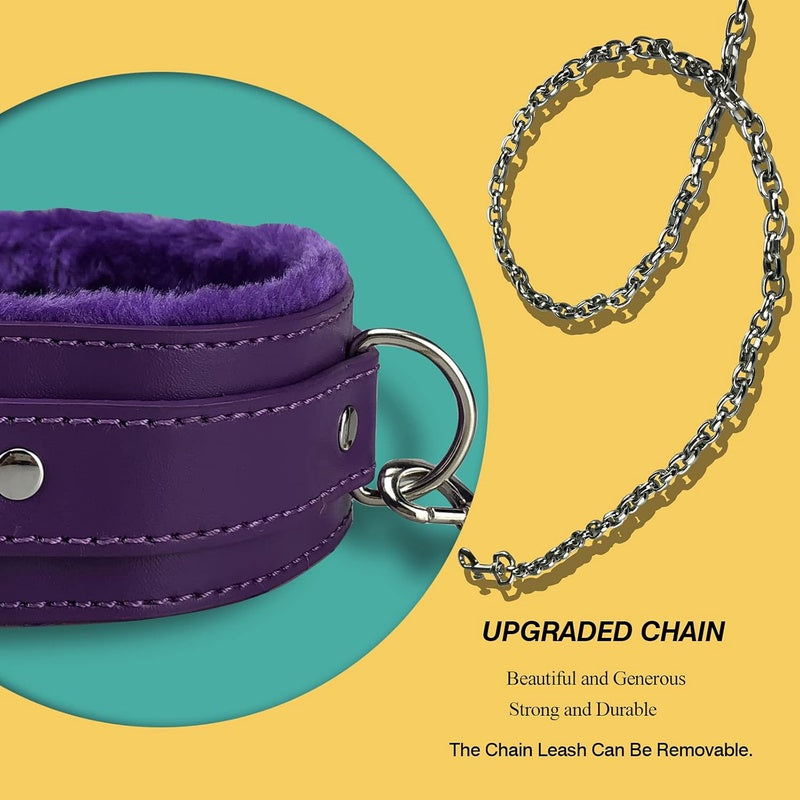 Gothic Choker With Detachable Leash Chain For Occasions