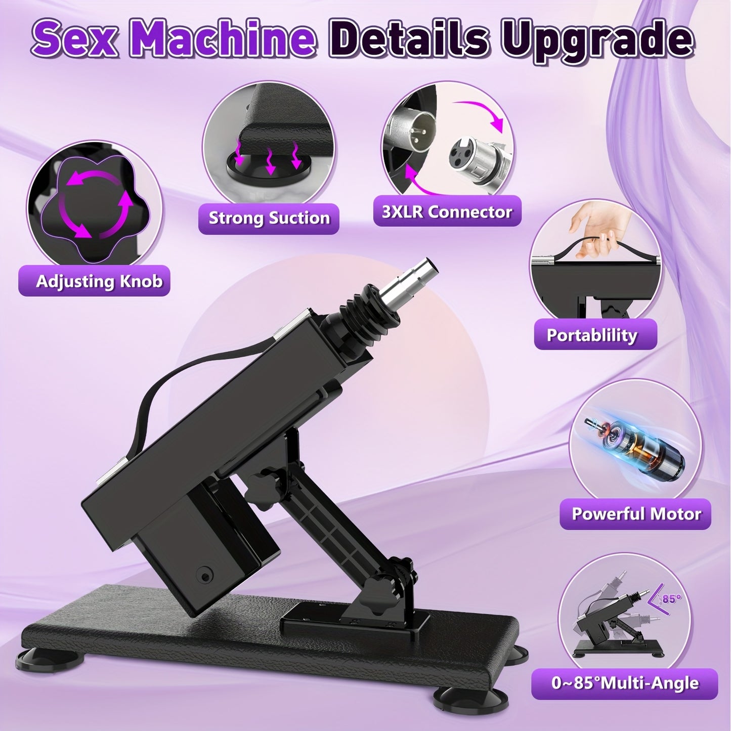 Sex Machine for Couples and Solo Play with 8 Attachments