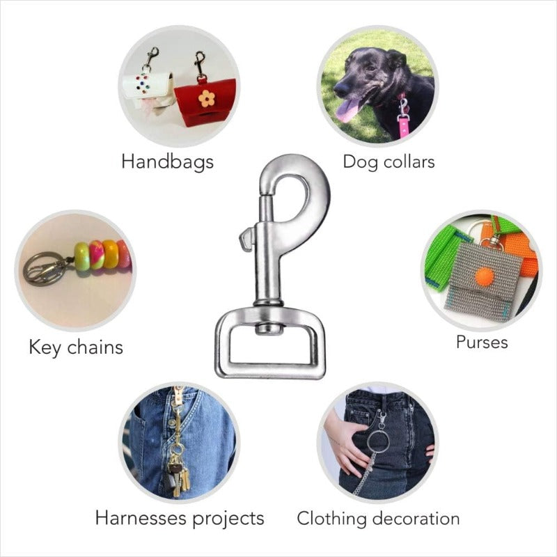 Heavy Duty Swivel Snap Hooks Zinc Alloy Clasp For Leashes