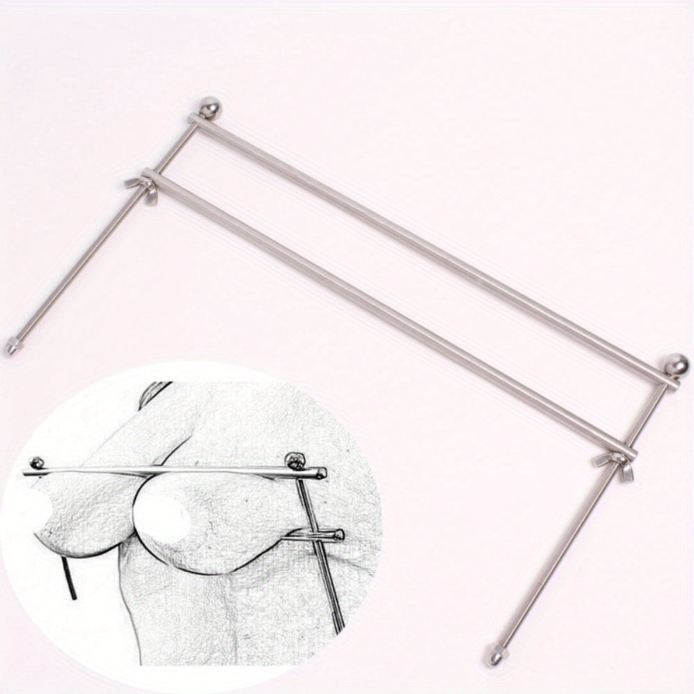 Stainless Steel Fixed Adjustable Chest Clip, Nipple Clip, Heavy-duty Steel Frame Chest Press, BDSM Restraint Lock, Flirting Toy, Bondage Accessory, Bdsm Gear, Adjustable Clip, Metal Restraint, Highquality Metal, Sturdy Constr