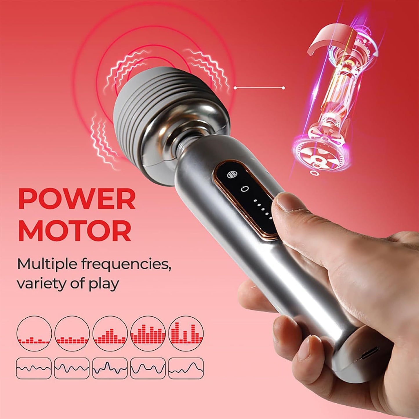 Vibrator With 5 Modes And Heating Handheld Clitoral Massager