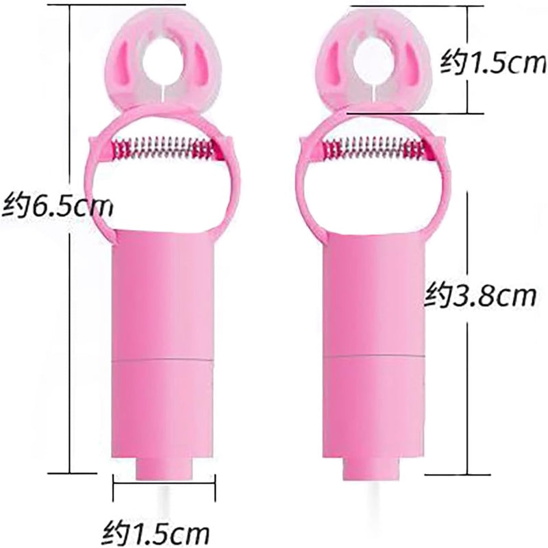 BDSM Adjustable Vibrating Nipple Clamps Nipple Toys with USB Control Nipple Vibrator Couples Women Sex Toys Breast Stimulator( Dark Pink)