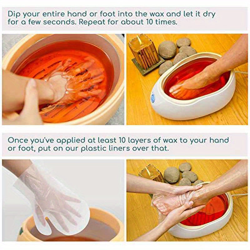 Segbeauty 200 Pack Heavy Duty Plastic Paraffin Wax Liners for Wax Baths