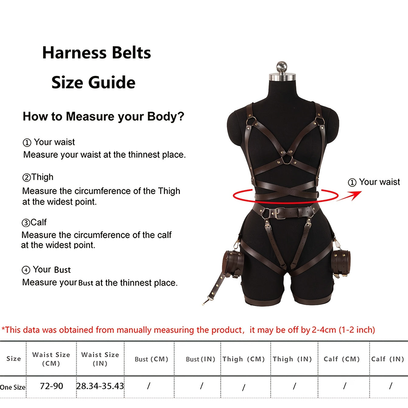 Sexy Bondage Set for Women PU Leather Accessories Adjustable Gift