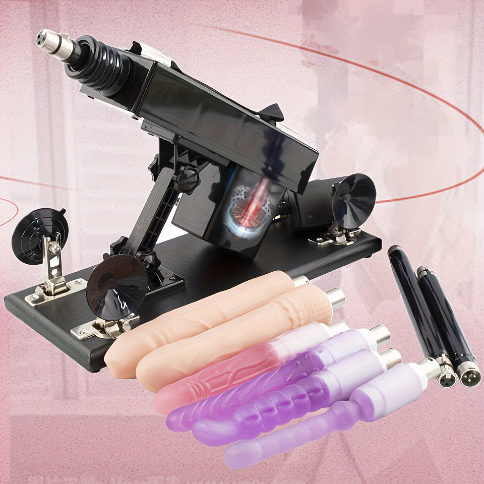 Automatic Sex Machine With Realistic Dildo And 8 Accessories