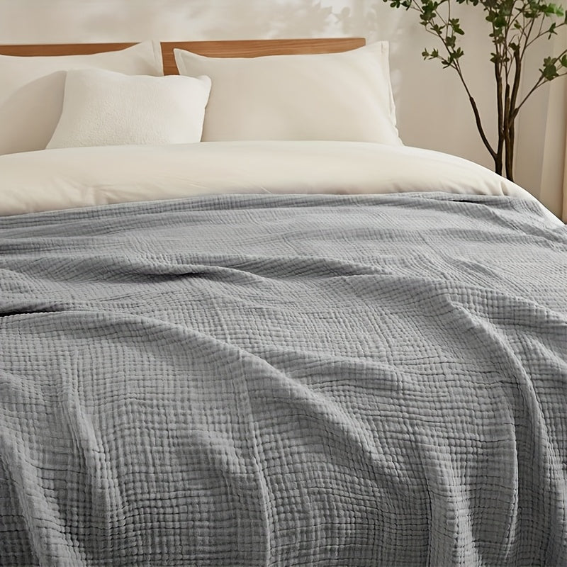 LOOXII 6-Layer Cotton Muslin Blanket All-Season Breathable Comfort