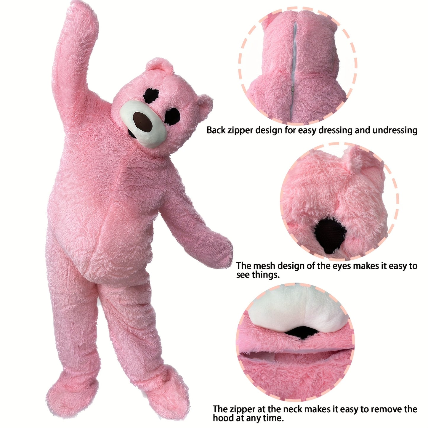 Cute Teddy Bear Adult Costume Dancing Bear Outfit For Halloween