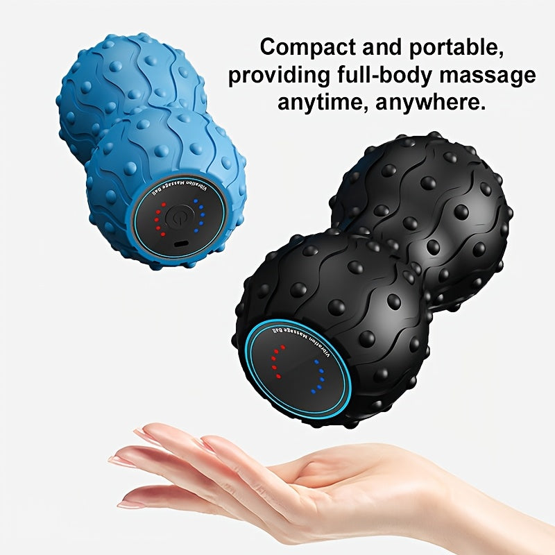 Portable Rechargeable Peanut Shaped Massager Ball With Vibration