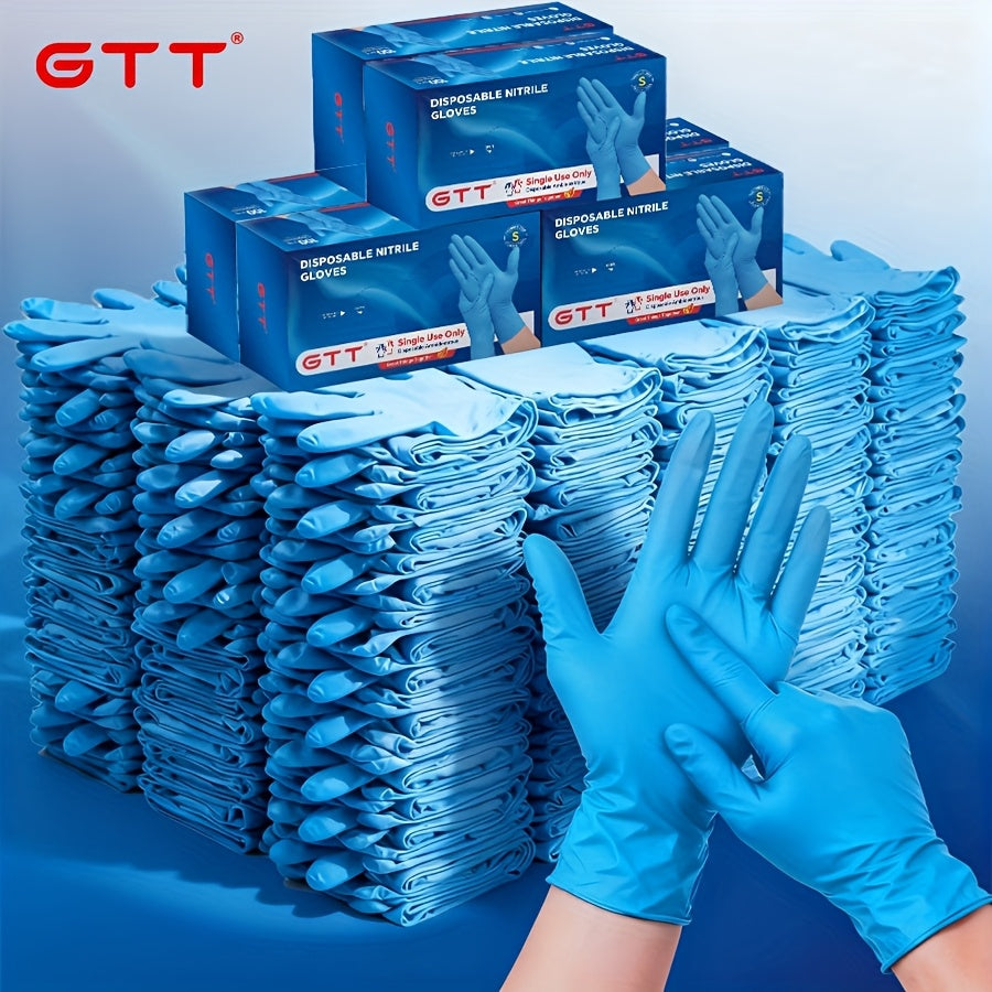 GTT Disposable Nitrile Gloves 6mil Latex-Free Waterproof Ambidextrous