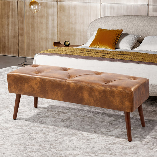 FURNIMART PU Bench With Padded Surface For Safe Home Use