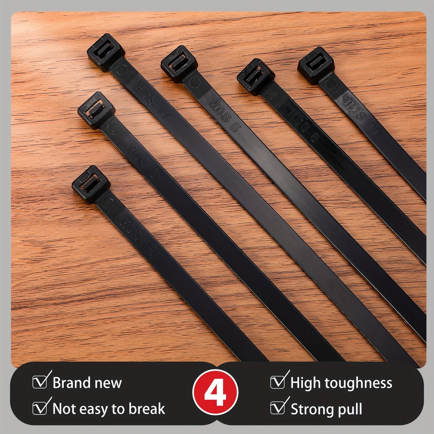 UNITTYPE Heavy Duty Zip Ties 50 Pack Industrial Cable Ties