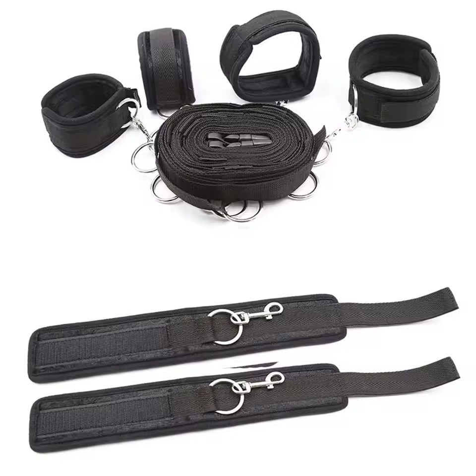 Bed Bondage Straps And Ropes Set For Couples Sensory Pleasure
