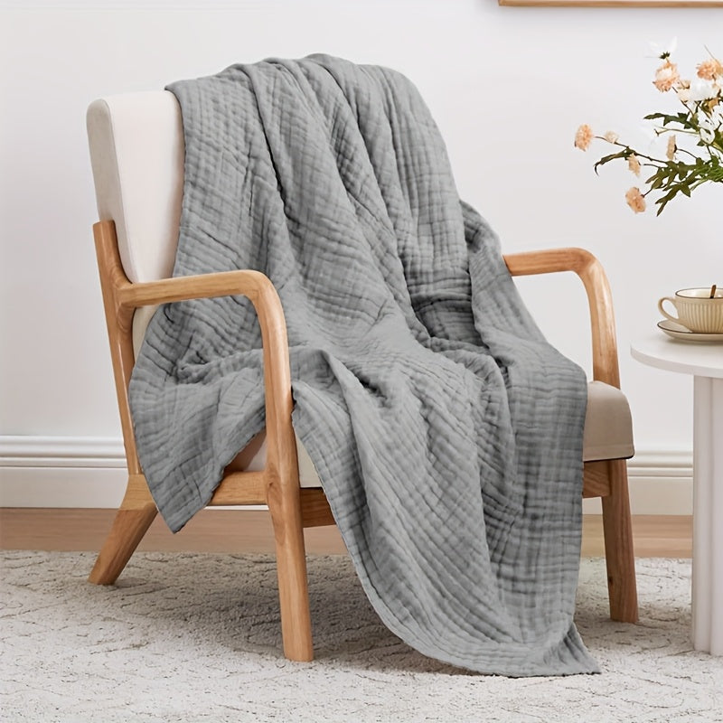 LOOXII 6-Layer Cotton Muslin Blanket All-Season Breathable Comfort
