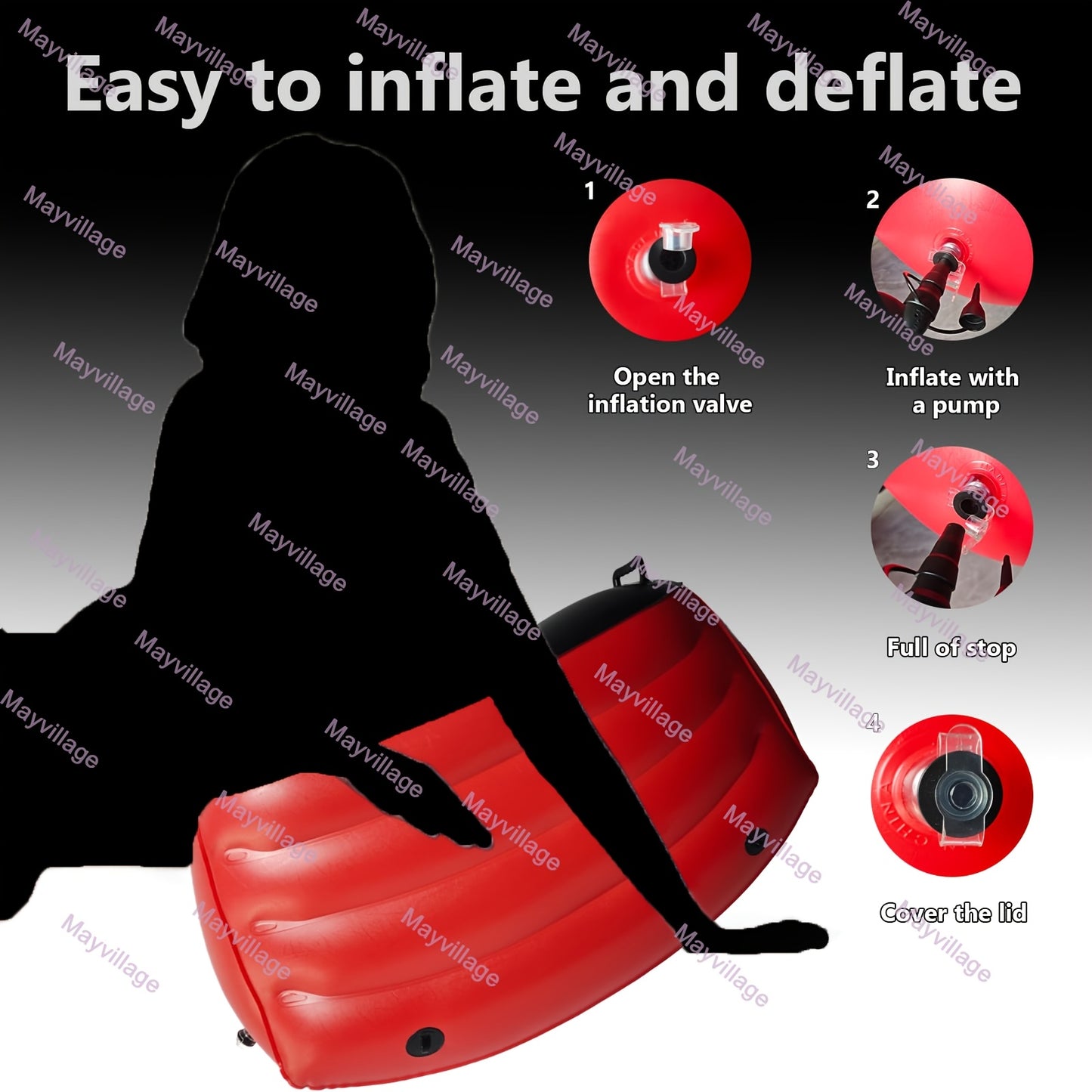 Inflatable Sex Chair For BDSM Positions With Toy Mount