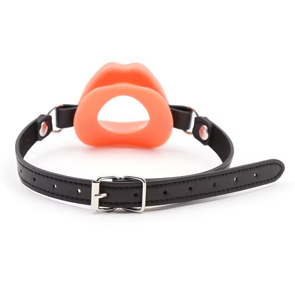 Silicone Ball Gag With Leather Restraints For BDSM Play