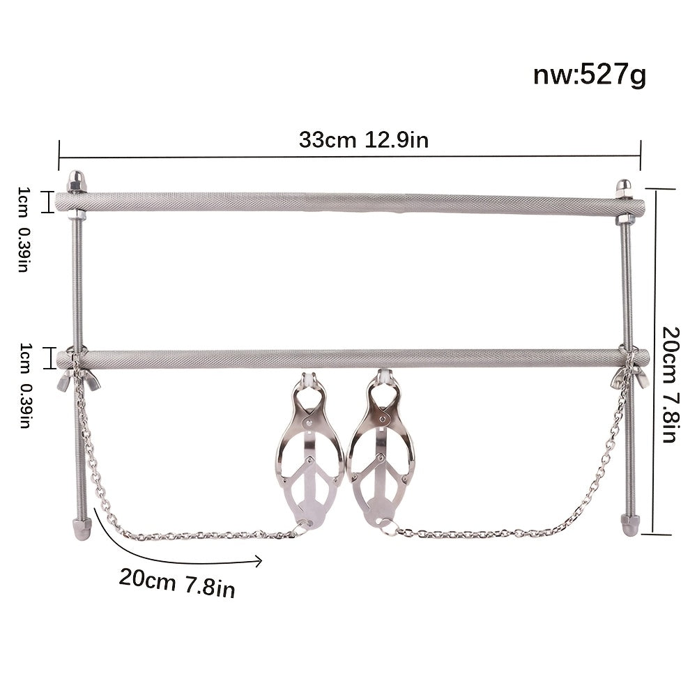 Stainless Steel Breast Clamp Stimulator Textured Nipple Toy