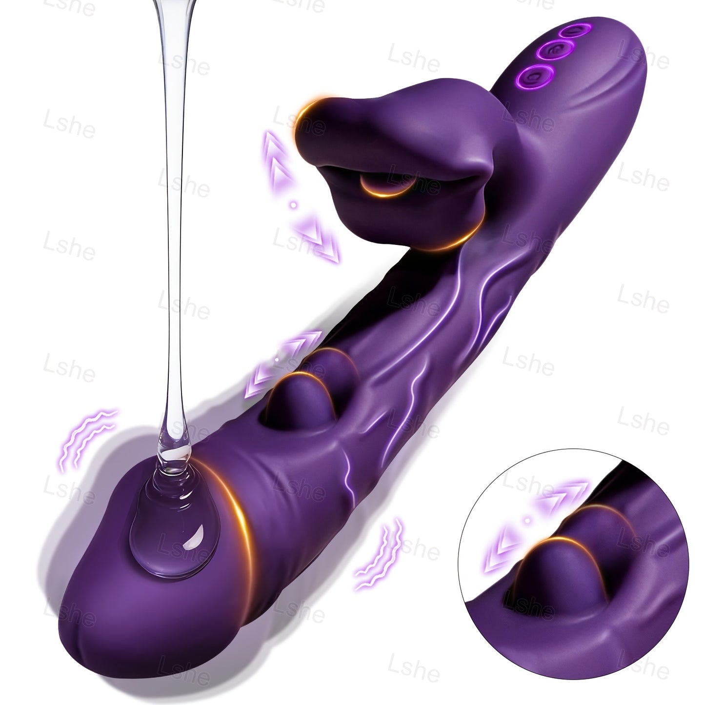 LSHE Vibrator For Women Waterproof Rechargeable G Spot Clitoral Stimulator