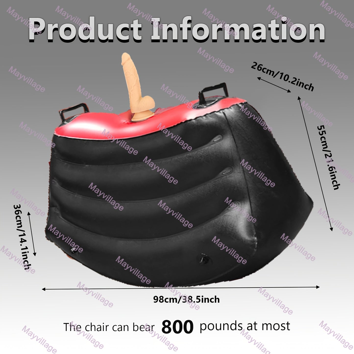 Inflatable Sex Chair For BDSM Positions With Toy Mount