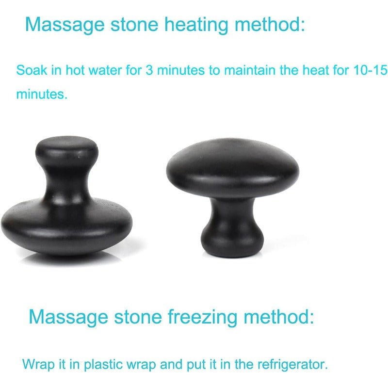 Mushroom Shaped Massage Stones Natural Bian Stone For Spa Therapy