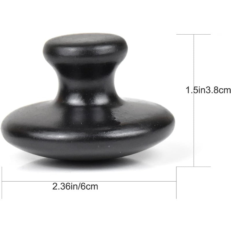 Mushroom Shaped Massage Stones Natural Bian Stone For Spa Therapy
