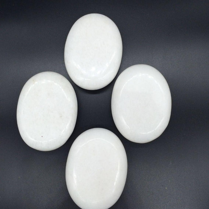 4pc Handcrafted Marble Cold Stone Massage Set For Spa Use
