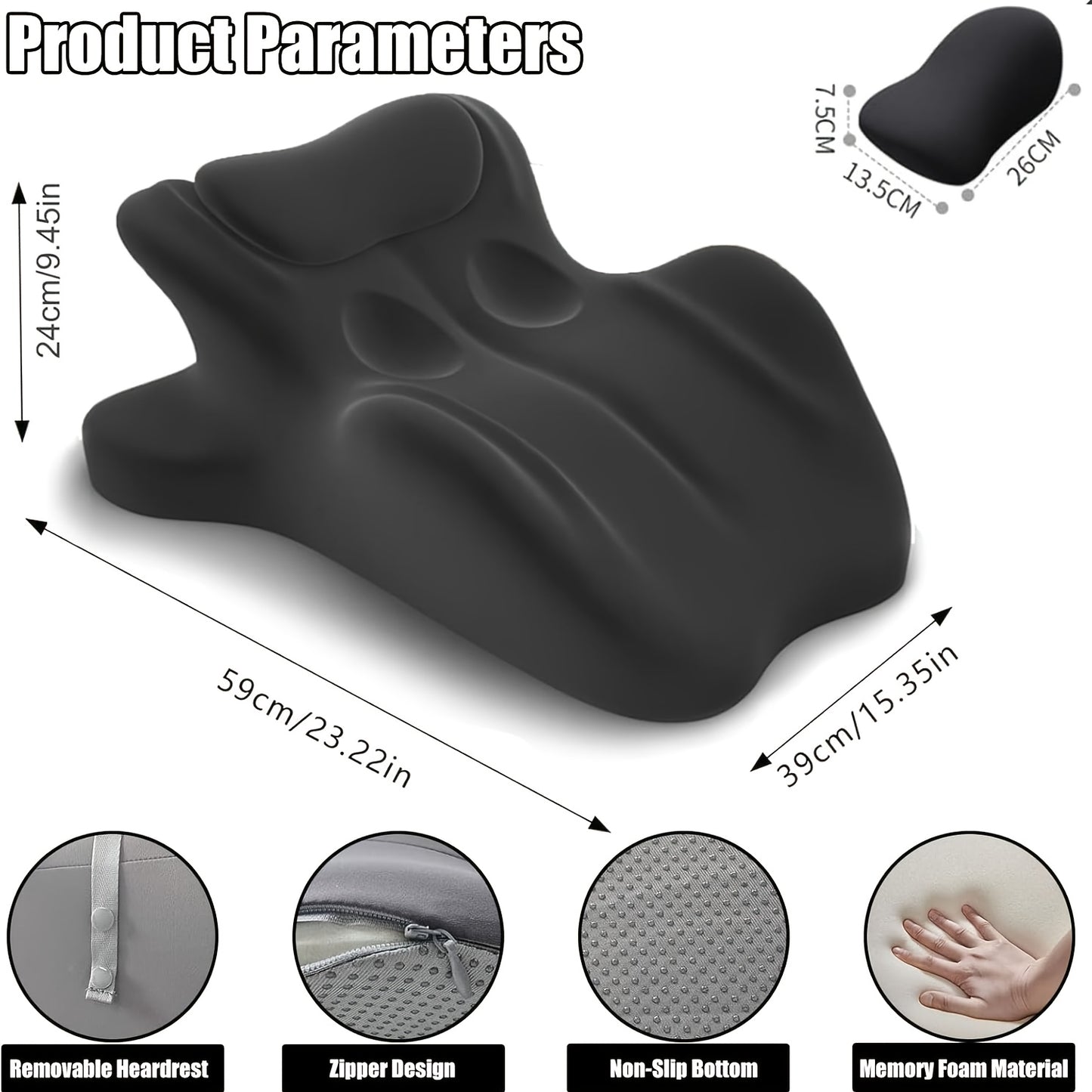 Memory Foam Sex Wedge Pillow For Couples With Anti-slip Base