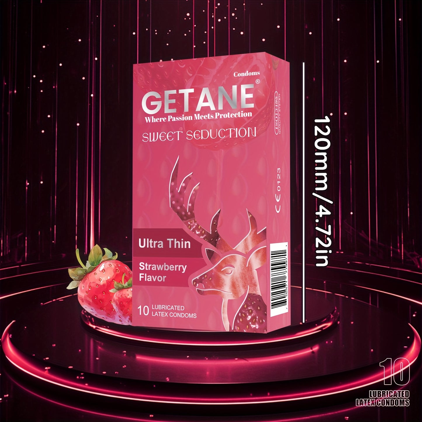 Getane Premium UltraThin Ribbed Latex Condoms For Comfort And Protection