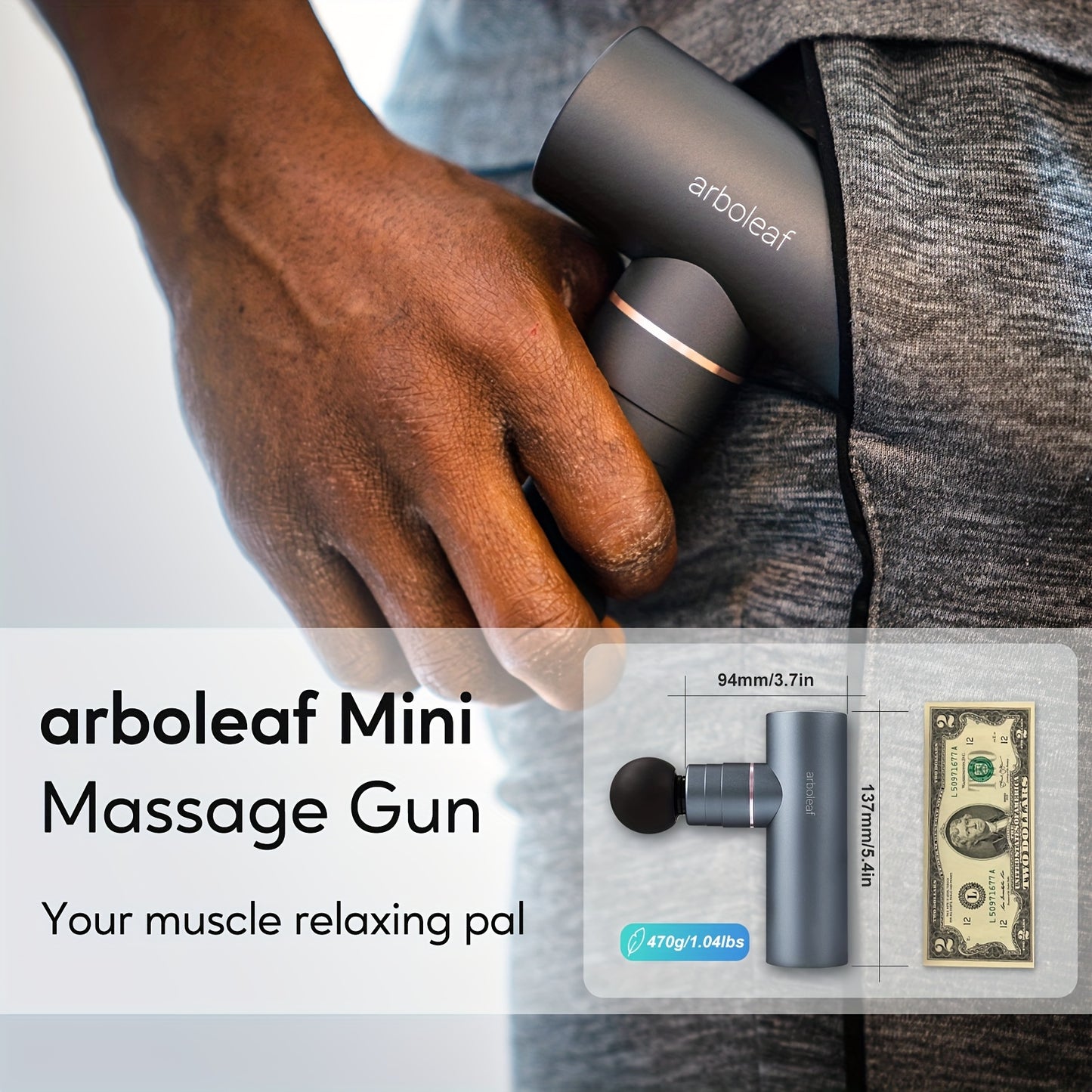 ARBOLEAF Premium Mini Massage Gun With Attachments Heating And Cooling