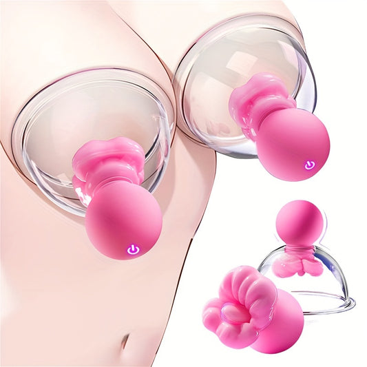 Silicone Nipple Vibrator With 12 Modes Breast Massager For Women