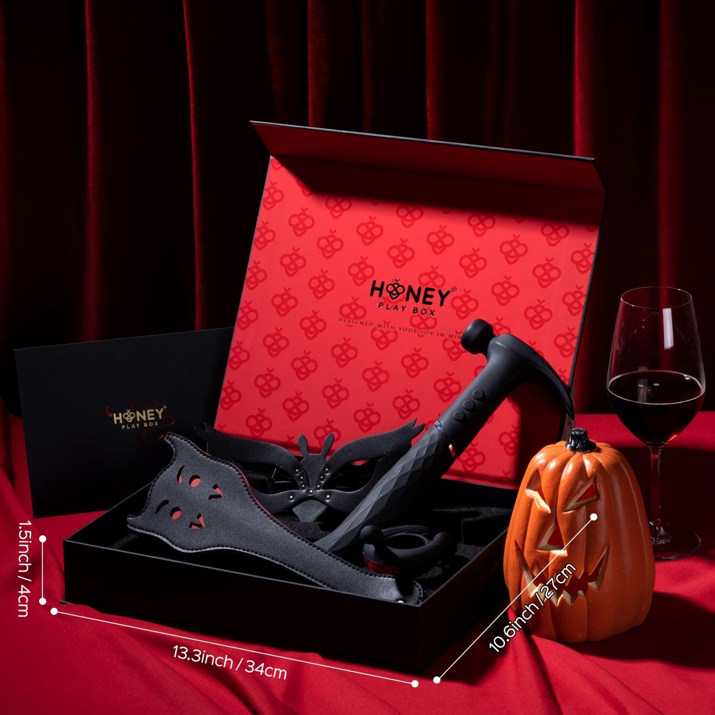 BDSM Four Piece Play Set With G Spot Vibrator Paddle